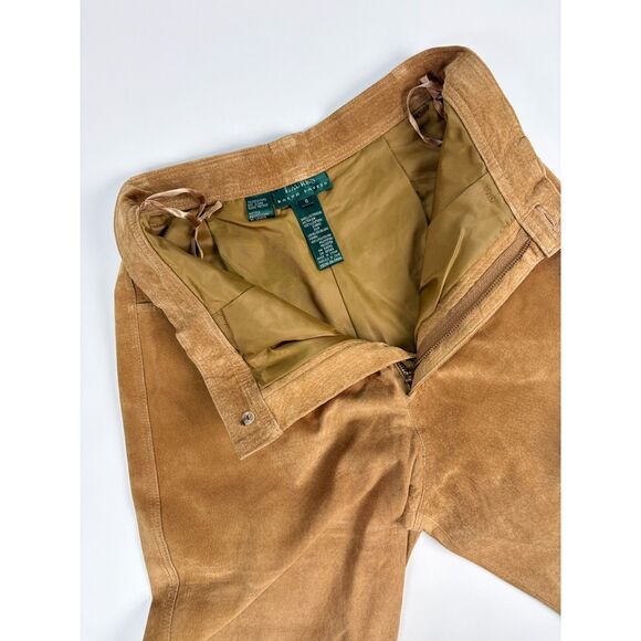 Ralph Lauren Leather Riding Pants | Womens Size 8 | Brown Equestrian Vintage 90s - Picture 3 of 6